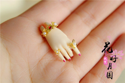 taobao agent Bracelet, earrings, golden choker, silver set, toy, doll, jewelry