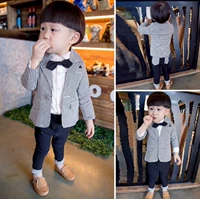 Autumn Boy Baby Baby 0-1-3-5 Năm 2 Mùa xuân và mùa thu Set áo ba lỗ Hàn Quốc Bộ đồ vest nhỏ áo khoác lông cho bé gái