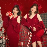 Новая материнская фотосъемка фотосетка Рождественская тема и искусство