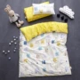 Bộ đồ giường Xuân Thu chăn dày ba mảnh phù hợp với học sinh trường xanh ươm cot trẻ em ấm áp 1.2 - Bộ đồ giường trẻ em 	bộ chăn ga cho bé	