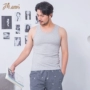 Top melon dưa vest nam cotton màu rắn nhà giản dị đơn giản đáy vest mùa xuân và mùa hè nhà đồ ngủ tops đồ bộ nam nữ