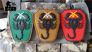 Dày PVC Velcro Scorpion Scorpion Vest Sticker Ba Lô Ngụy Trang Phù Hợp Với Cá Tính Huy Hiệu Biểu Tượng Ngù Vai