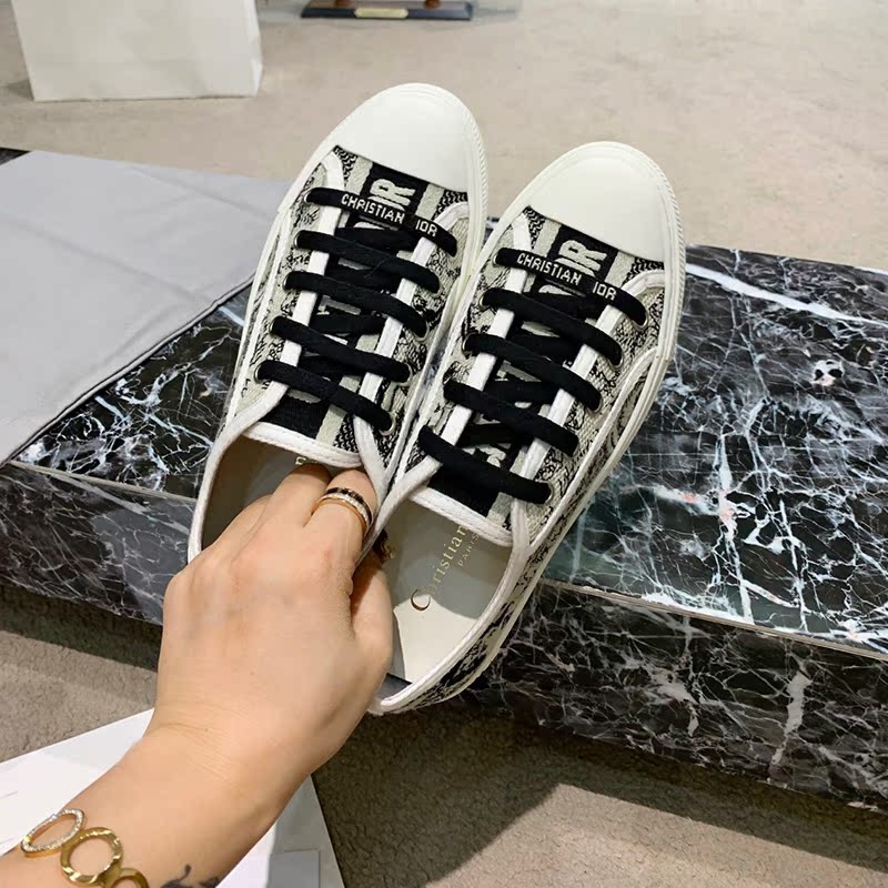 Rock Lime Tiger & Tripod VersionTripod edition Diofide canvas shoe female 2021 summer new pattern Embroidery 3D letter Low Gang D home Versatile leisure time Men's Shoes