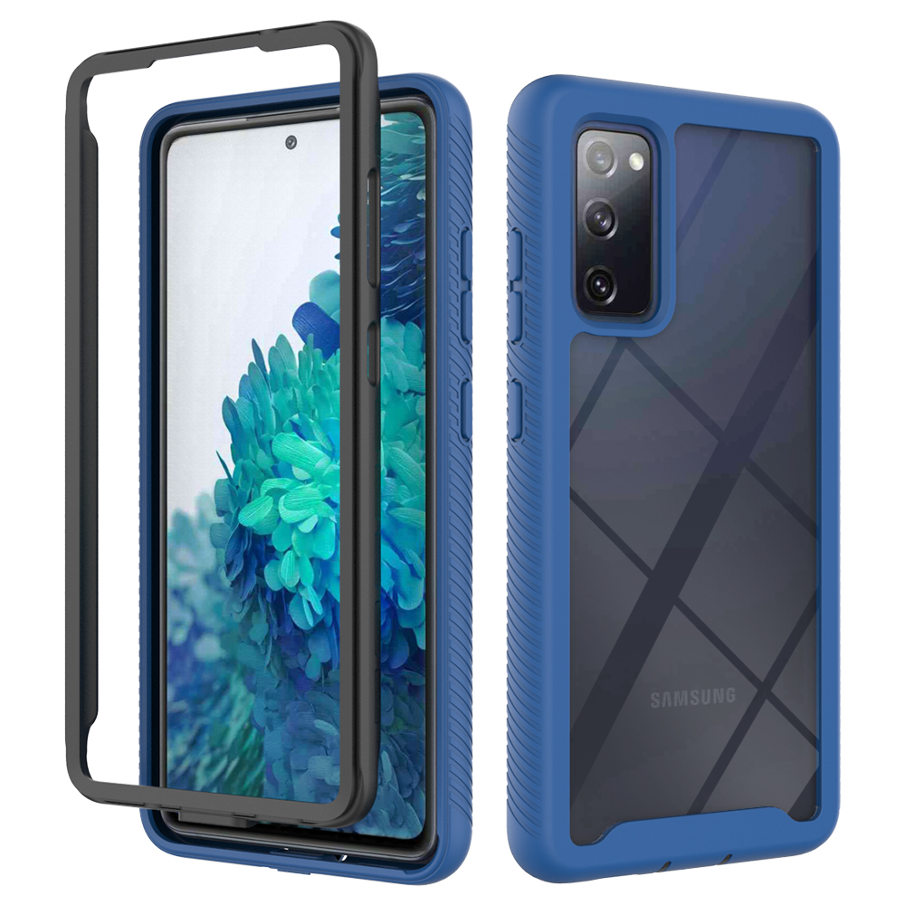 Navy Blueapply to Samsung S 20 FE starry sky Three defense Backplane Acrylic Mobile phone shell Europe and America Hot sale Prevention fall Protective shell
