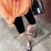 Bà bầu năm điểm quần Hàn Quốc thời trang đen co giãn bó sát bụng nâng hạ quần short mùa hè phần mỏng mặc - Phụ nữ mang thai quần / quần bụng quần bầu mùa hè Phụ nữ mang thai quần / quần bụng