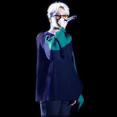 Quan Zhilong BIGBANG GD buổi hòa nhạc với cùng một đoạn kích thước lớn áo len mùa thu và mùa đông thường lỏng lẻo trùm đầu vài chiếc áo len