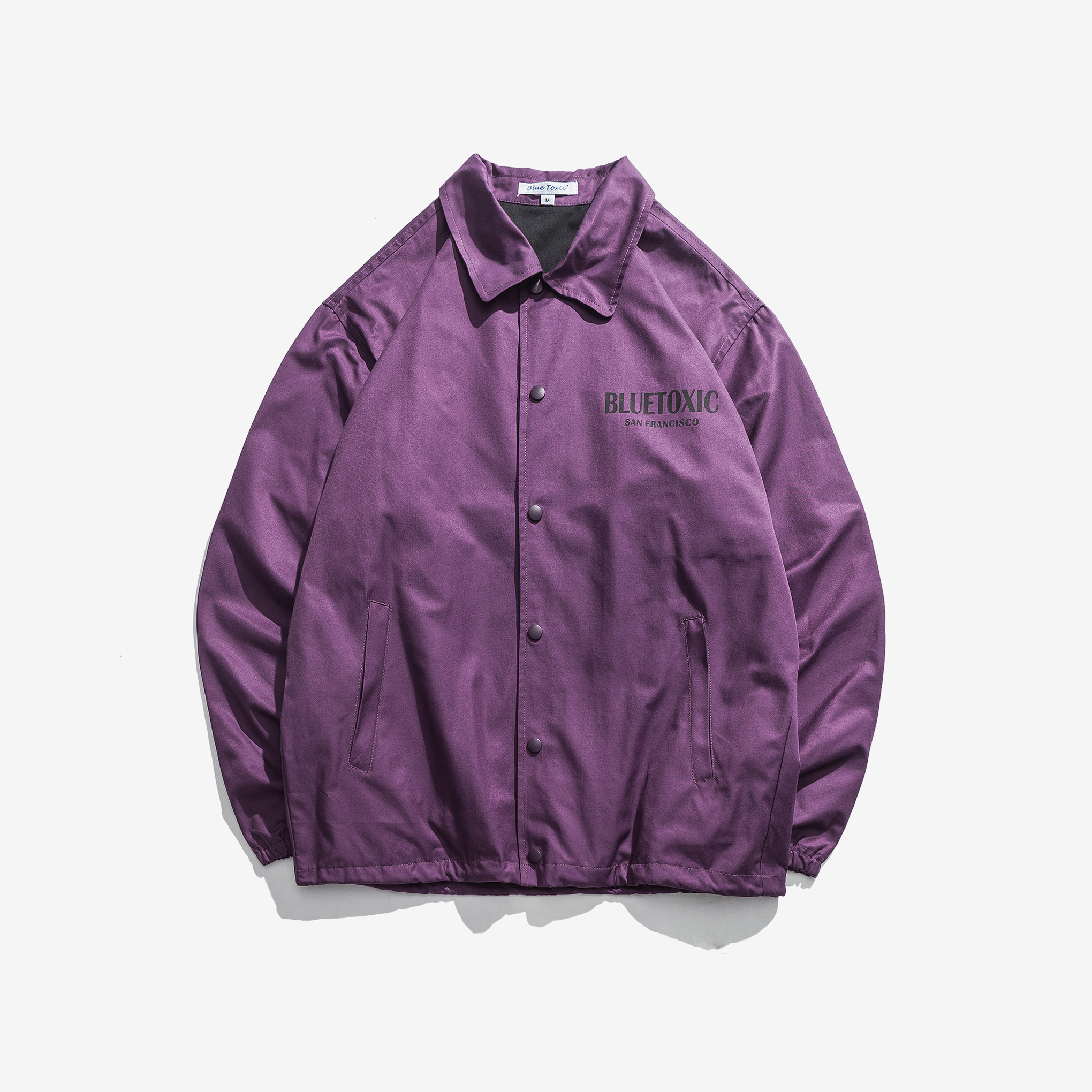 秋季日系街拍风韩版潮流休闲紫色薄长袖外套男夹克a221-4133-p125