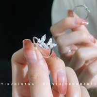 Небольшое дизайнерское модное расширенное кольцо, серебро 925 пробы, легкий роскошный стиль, на указательный палец, изысканный стиль