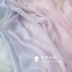 Original tím màu chuyển tiếp màu xanh dây in Liangsi Jin nhăn nheo may váy voan nhìn phía bên tay của một Meow vải vải - Vải vải tự làm vải linen thô Vải vải tự làm