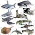 Mô phỏng động vật sinh vật biển mô hình cá voi sát thủ cá mập trắng lớn rùa cá heo báo cá voi cá voi bạch tuộc mực đồ chơi trẻ em nhận thức siêu nhân đồ chơi Khác
