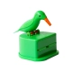 Зеленая птица зеленое дно+зубочистка