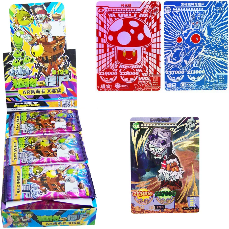 Подлинные карты Plants vs. Zombies, классические карты, держатель для боевых карт, карточная книга, дополненная реальность, полный набор