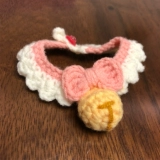 Шарф ручной работы, плетеный бесшумный колокольчик, аксессуар, бумажные салфетки, на удачу, домашний питомец