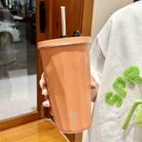 Оранжевая трубочка, щеточка, 600 мл