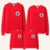 Cha mẹ mặc con mùa thu 2019 mới rung lưới đỏ tây thời trang phong cách mẹ-con mẹ con gái cả nhà thêu cotton dài tay - Trang phục dành cho cha mẹ và con Trang phục dành cho cha mẹ và con