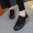 Meiyou mùa xuân giày vải nam tất cả màu đen thường giày thấp giày hội học sinh Giày lười Velcro giày nam thoáng khí