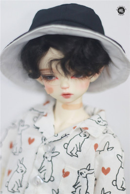 taobao agent Lazy baby BJD puppet wig SD 34 points Uncle Dragon Soul Soom Side Divided Milk Silk Cool Cool Mao Rolling