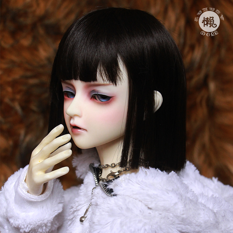 [Black]BJD men and women Baby SD image daily Wigs 64 branch 3 points uncle big baby black a gentle wind A knife Straightness Short hair
