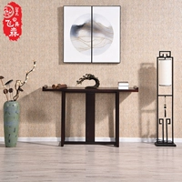 Hiên Trung Quốc mới Đài Loan gỗ rắn hiện đại tối giản Trung Quốc tiền sảnh Trung tâm phòng khách Zen trang trí tủ bên B & B - Bàn / Bàn bàn chân sắt mặt gỗ