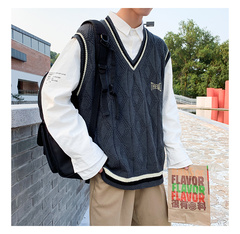 超火的背心男ins潮牌韓版無袖馬甲v領百搭針織衫毛衣坎肩情侶外套