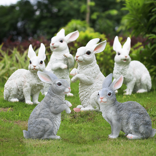 Девять возраст Магазин Супер 20 цвета моделирование животное кролик украшение сад двор на открытом воздухе газон Наземный сад пейзаж декоративный декоративный смола скульптура