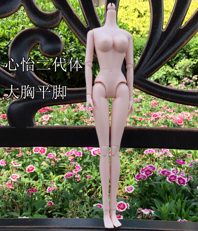The Second Generation: Big Chest And Flat Feetgirl gift 6 points OB Xinyi doll doll16 body A generation The second generation body dolly Plastid Naked baby
