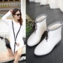 Thời trang mưa khởi động nữ Hàn Quốc dễ thương mùa hè mưa khởi động triều giày không thấm nước thấp để giúp giày cao su dành cho người lớn ống nước thấp giày phụ nữ dép nhựa chống nước