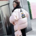 Chống mùa giải phóng mặt bằng bông áo khoác nữ đoạn ngắn mùa đông mới Hàn Quốc phiên bản của lỏng thêu bánh mì bông áo khoác bông áo khoác sinh viên áo khoác dày áo khoác nữ hàn quốc Bông