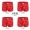 Quần lót nam võ sĩ thể thao thủy triều cotton trẻ trung phương thức bốn góc của năm sinh lợn lớn quần short màu đỏ đầu - Giống cái