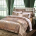 cao cấp bông cotton cao cấp châu Âu satin giường jacquard Bốn mùa xuân và mùa thu lanh giường chăn Khăn trải giường