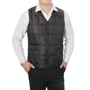 Vest trung niên nam mùa thu đông mặc dày cộng với cotton chần cũ áo vest ấm áp vest vest cha