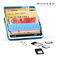 Đức nhôm hàng không ví điện thoại di động thẻ sim bộ thẻ khe cắm thẻ kim loại của nam giới ví thủy triều sáng tạo ví đựng thẻ