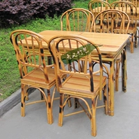 Народная бамбуковая мебель бамбуковые столы и стул, бамбуковый стол, стул для обеденного стола, ресторан на ферме и стул на открытом воздухе столы для барбекю и комбинации стул
