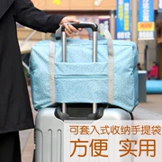 Công suất lớn đóng mở túi du lịch lưu trữ hành lý ngắn túi có thể được kéo thanh hành lý dày không thấm nước