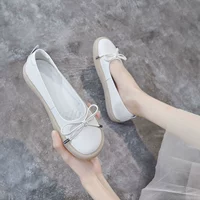 Дышащая летняя белая обувь, универсальная униформа медсестры, Гонконг, из натуральной кожи, мягкая подошва