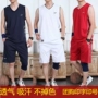 Quần áo bóng rổ phù hợp với nam mùa hè kích thước lớn cotton vest lỏng không tay thể thao jersey chạy cạnh tranh đào tạo đội đồng phục quả bóng rổ nike chính hãng