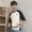 Ulzzang ngắn tay của nam giới lỏng lẻo vài năm điểm tay áo nửa-shirt Hàn Quốc phiên bản của xu hướng sinh viên Harajuku t-shirt bf gió áo sơ mi áo khoác đôi nam nữ