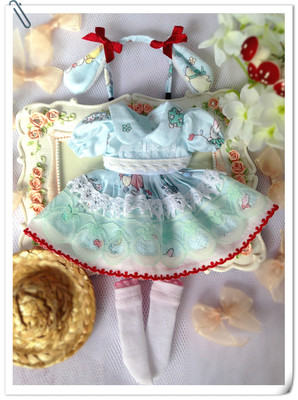 taobao agent [2 sets of free shipping] BJD 4 points giant baby dress doll clothes, rabbit skirt 1/6 points YOSD small cloth Blythe