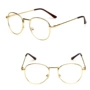 Kính retro tròn văn học nữ vàng dây kính khung vàng mỏng bên kính nam có thể được trang bị ống kính cận thị trong kinh bao ve mat khoi anh sang xanh essilor