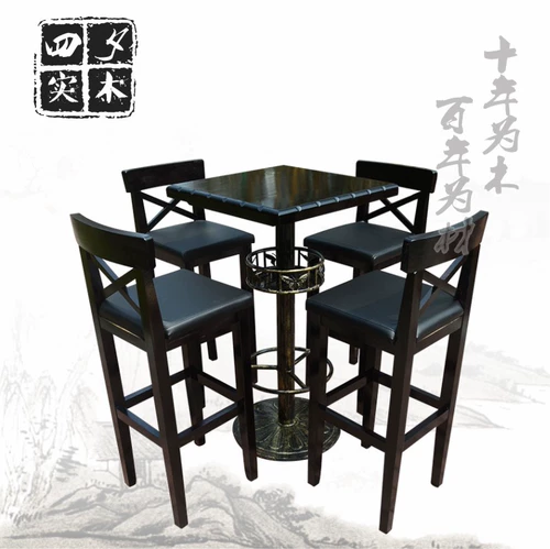 Фабричный пейзаторный стул Высокий стул 6 бар -стул стул стул с твердым деревом