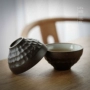 Sân nhỏ Zen gió đen gốm tách trà gốm Kung Fu bộ sản phẩm tách cốc đơn tách cá nhân chén trà kiểu Nhật gốm đen cốc bình pha trà có lõi lọc