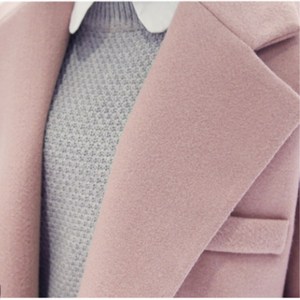 Chống mùa giải phóng mặt bằng truy cập chất lượng Hàn Quốc màu hồng len áo khoác nữ sinh viên trong phần dài lỏng mỏng áo len