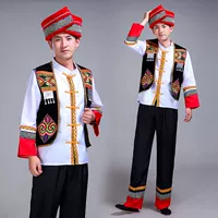 Trang phục Zhuang mới, trang phục biểu diễn thiểu số nam, Tujia, Yao, Miao, Dai, quần áo hiệu suất đồ bộ kiểu