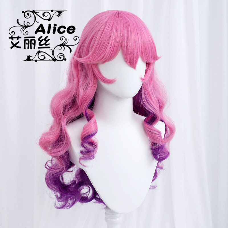 Modeling (Light Color) Wig + Hair Net + Hair WaxLOL hero soul Lianhua union Ali cos Wigs Dual version Gradients Curly hair