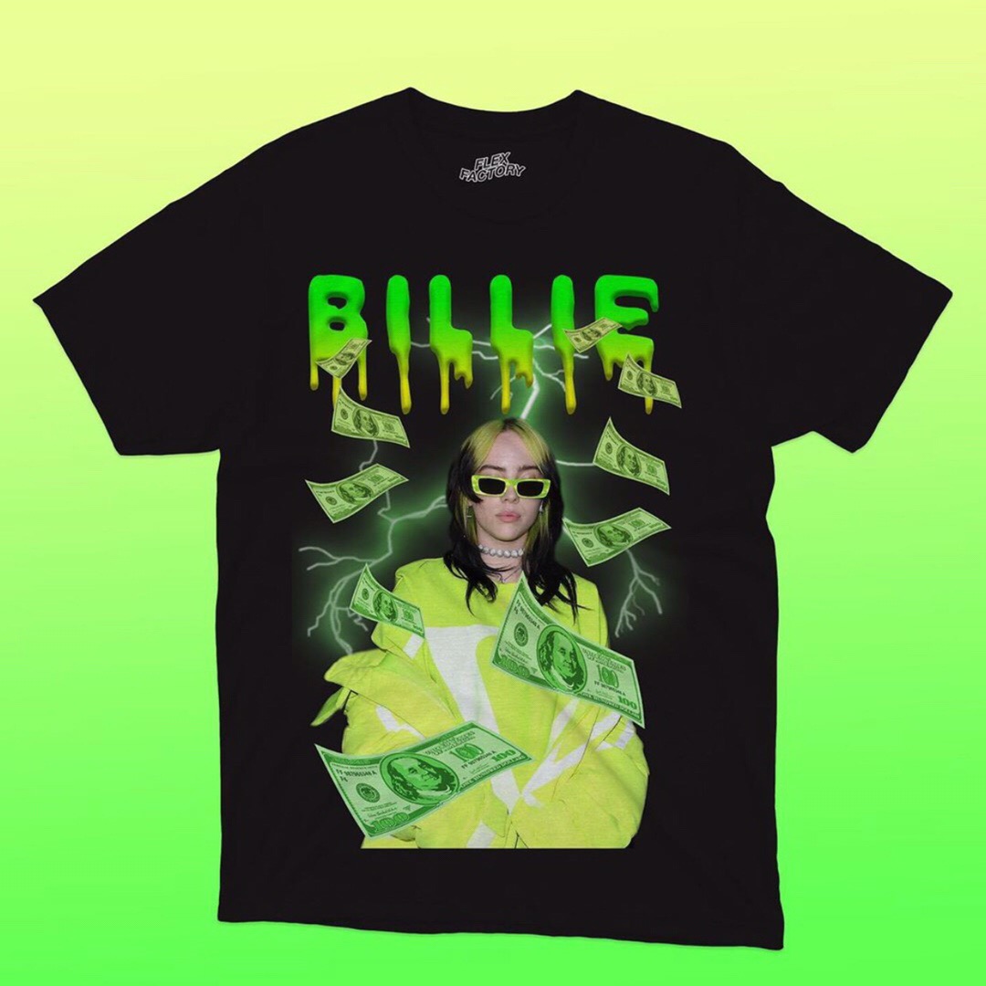 24street Rock and roll T-shirt hiphop T-shirt remakeT Shirt 1of1T Shirt Bi pear BILLIE EILISH Short sleeve T-shirt