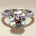 PT950 cổ điển sáu claw Mosang đá bạch kim kim cương nhẫn 1 carat loose kim cương cưới nữ mô hình mô phỏng engagement ring Nhẫn