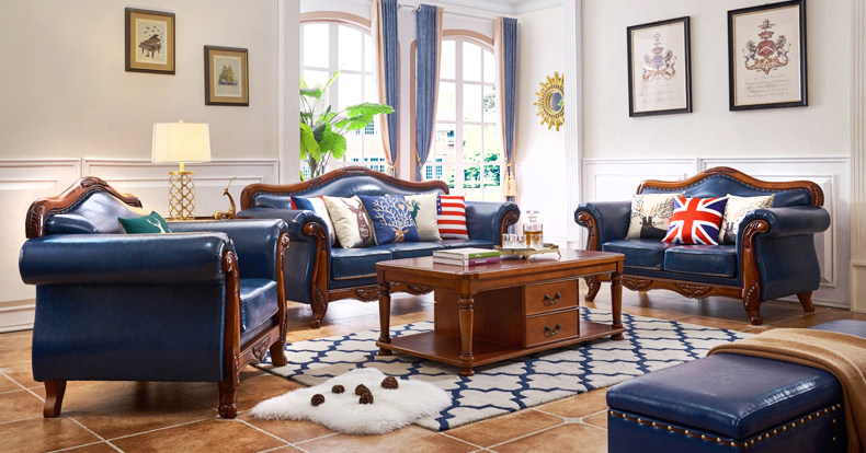 深色系实木家具,装出美式复古客厅 | 早安零贰玖