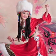 Ngày thiếu nhi Tây Tạng Trang phục trẻ em Cô gái Mông Cổ Trang phục múa Mông Cổ thiểu số Tây Tạng Trẻ em Trang phục biểu diễn - Trang phục