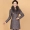 Mùa đông mới áo khoác da xuống phần dài của phụ nữ cộng với phân bón XL phụ nữ trung niên lông cáo áo khoác da - Quần áo da