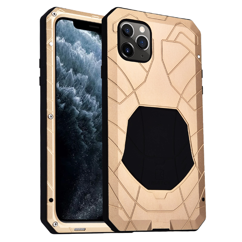 iMatch Water Resistant Shockproof Dust/Dirt/Snow-Proof Aluminum Metal Military Heavy Duty Armor Protection Case Cover for Apple iPhone 11 Pro Max & iPhone 11 Pro & iPhone 11